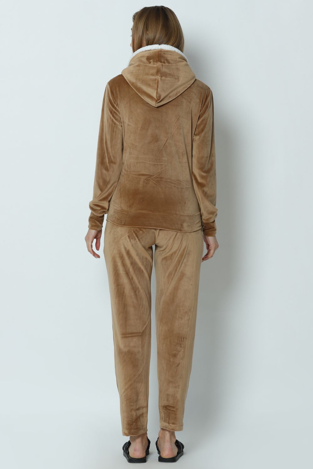 Stay Cozy and Stylish with Velvet Tracksuits with Fur Hood