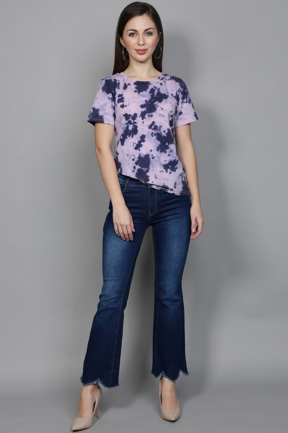 Scalloped Hemmed Bootcut Denims