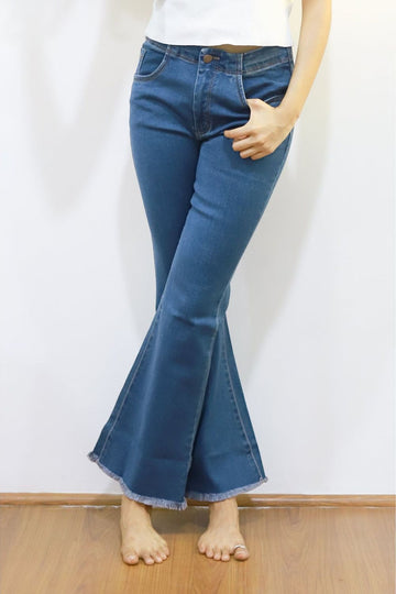Raw Hemmed Bootcut Denims