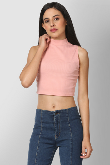 High-neck Crop Top